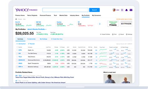 Track transactions in Yahoo Finance with Portfolio 2.0.